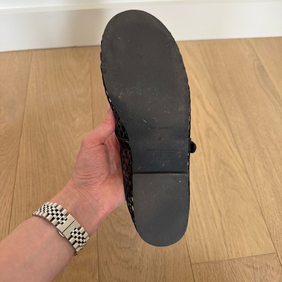 Tony Bianco Mia Black Mesh Flats Size 8 - Picture 4 of 7